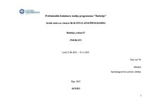 Practice Reports 'Skolotāja prakse', 1.
