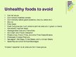 Presentations 'Healthy and Unhealthy Food', 15.
