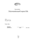 Practice Reports 'Uzņēmums "PricewaterhouseCoopers" SIA', 1.