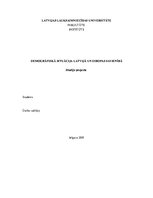 Research Papers 'Demogrāfiskā situācija Latvijā un Eiropas Savienībā', 1.
