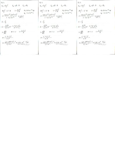 Summaries, Notes 'Fizikas uzdevumu risinājumu apkopojums. Lādētu daļiņu kustība elektrostatiskajā ', 5.