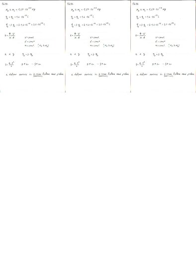 Summaries, Notes 'Fizikas uzdevumu risinājumu apkopojums. Lādētu daļiņu kustība elektrostatiskajā ', 16.