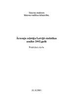 Research Papers 'Ārzemju ceļotāju statistikas analīze Latvijā 2002.gadā', 1.