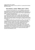 Essays 'Nora Ikstena "Mātes piens"', 1.