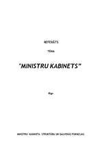 Research Papers 'Ministru kabinets', 1.