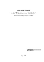 Research Papers 'A.Kravčuka darba "Kleopatra" analīze', 1.