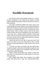 Essays 'Sociālie fenomeni', 1.