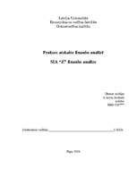 Practice Reports 'SIA “Z” finanšu analīze', 1.