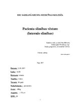 Practice Reports 'Pacienta slimības vēsture internajās slimībās', 1.