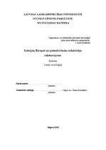 Essays 'Latvijas, Eiropas un pasaules lauku iedzīvotāju raksturojums', 1.