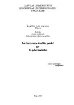 Research Papers 'Lietuvas nacionālie parki un to pārraudzība', 1.