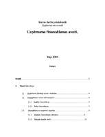 Research Papers 'Uzņēmuma finansēšanas avoti', 1.