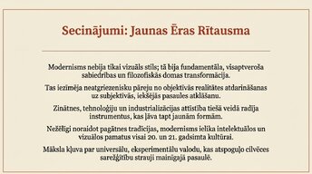 Presentations 'Modernisms', 20.