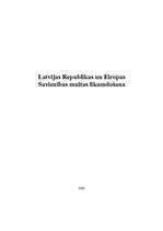 Summaries, Notes 'Latvijas Republikas un Eiropas Savienības muitas likumdošana', 1.