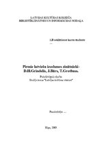 Research Papers 'Pirmie latviešu izcelsmes zinātnieki - D.H.Grindelis, J.Bārs, T.Grothuss', 1.
