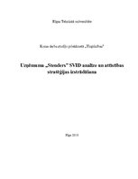 Research Papers 'Uzņēmuma "Stenders" SVID analīze un attīstības stratēģijas izstrādāšana', 1.