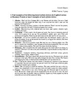 Summaries, Notes 'Stylistic devices', 1.