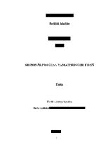 Essays 'Kriminālprocesa pamatprincipi tiesā', 1.