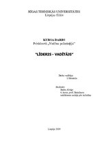 Research Papers 'Līderis', 1.