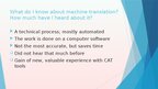 Presentations 'Machine translation', 7.