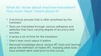 Presentations 'Machine translation', 8.