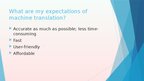 Presentations 'Machine translation', 9.