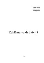 Research Papers 'Reklāmu veidi Latvijā', 1.