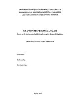 Term Papers 'SIA „Pro vape” finanšu analīze', 1.