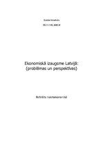 Research Papers 'Ekonomiskā izaugsme Latvijā (problēmas un perspektīvas)', 1.