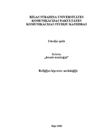Research Papers 'Reliģijas izpratne socioloģijā', 1.