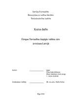 Research Papers 'Eiropas Savienības kopīgās valūtas - eiro - ieviešana Latvijā', 1.