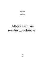 Research Papers 'Albērs Kamī un romāns "Svešinieks"', 1.