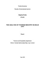 Research Papers 'The analysis of tourism industry in Delhi city', 1.