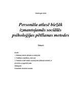 Research Papers 'Personāla atlasē biežāk izmantojamās sociālās psiholoģijas pētīšanas metodes', 1.