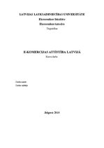 Research Papers 'E-komercijas attīstība Latvijā', 1.