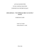 Research Papers 'CSDD kampaņas – “Neesi mērkaķis. Brauc kā cilvēks.” analīze', 1.