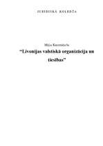 Research Papers 'Livonijas valstiskā organizācija un tiesības', 1.