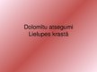 Presentations 'Dolomītu atsegumi Lielupes krastā', 1.