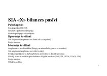 Summaries, Notes 'SIA X gada pārskats', 8.