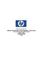 Presentations 'Hewlett-Packard (HP) Case Study', 1.