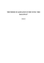 Essays 'The Theme of Alienation in the Novel "Mrs Dalloway" by Virginia Woolf', 1.