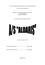 Practice Reports 'A/s "Aldaris"', 1.