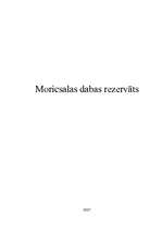 Research Papers 'Moricsalas dabas rezervāts', 1.
