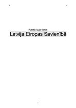 Essays 'Latvija Eiropas Savienībā', 1.