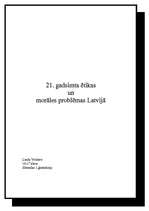 Essays '21.gadsimta ētikas un morāles problēmas Latvijā', 1.