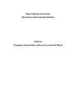 Research Papers 'Referāts "Transporta ekonomiskais rādiuss un tā noteicošie faktori"', 1.