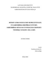 Research Papers 'Mediju loma noziegumu reprezentācijā un sabiedrības drošības uztverē: sabiedrība', 1.