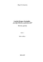 Research Papers 'Latvija Eiropas Savienībā - mērķi un prioritātes', 1.