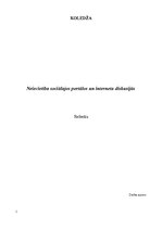 Research Papers 'Neiecietība sociālajos portālos un interneta diskusijās', 1.