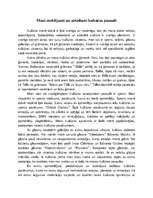 Essays 'Mani meklējumi un atradumi kultūras pasaulē', 1.